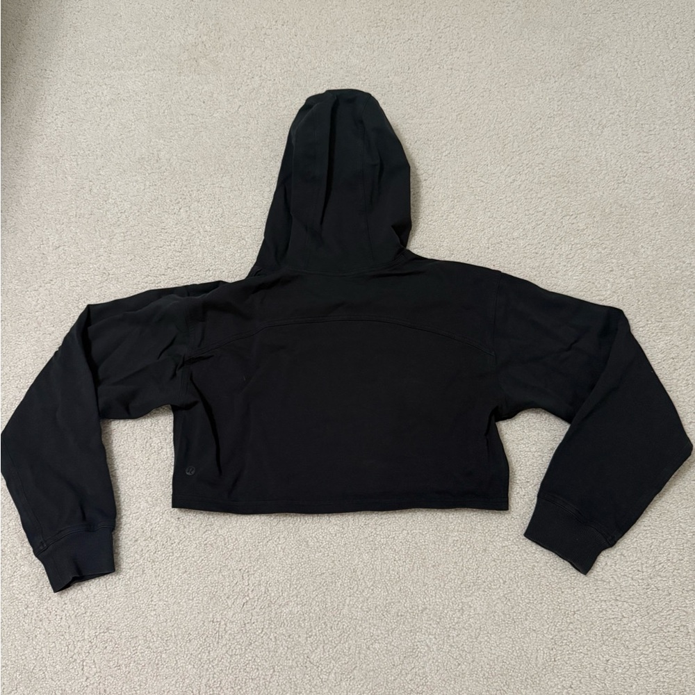 Black Lululemon Cropped Hoodie - Picture 2 of 2